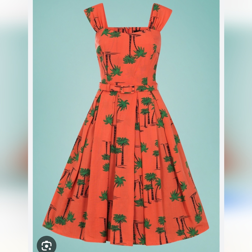 Collectif Palm Tree Dress - No Belt